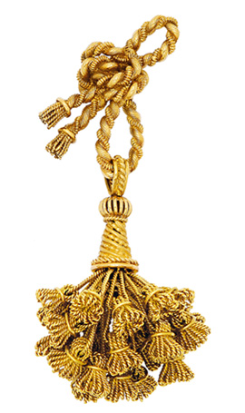 Herm&egrave;s gold brooch