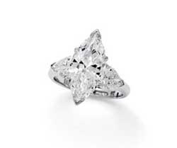 A 2.34-carat diamond ring, circa 1975. This piece was estimated at $30,000 to $40,000 and sold for $40,000